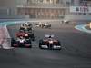 GP ABU DHABI, 13.11.2011- Gara, Jenson Button (GBR), McLaren  Mercedes, MP4-26 e Fernando Alonso (ESP), Ferrari, F-150 Italia 