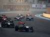 GP ABU DHABI, 13.11.2011- Gara, Jaime Alguersuari (SPA), Scuderia Toro Rosso, STR6 davanti a Heikki Kovalainen (FIN), Team Lotus, TL11 