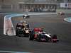 GP ABU DHABI, 13.11.2011- Gara, Fernando Alonso (ESP), Ferrari, F-150 Italia davanti a Mark Webber (AUS), Red Bull Racing, RB7 