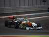 GP ABU DHABI, 13.11.2011- Gara, Sébastien Buemi (SUI), Scuderia Toro Rosso, STR6 e Paul di Resta (GBR) Force India VJM04