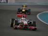 GP ABU DHABI, 13.11.2011- Gara, Jenson Button (GBR), McLaren  Mercedes, MP4-26 davanti a Mark Webber (AUS), Red Bull Racing, RB7 