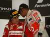 GP ABU DHABI, 13.11.2011- Gara, Fernando Alonso (ESP), Ferrari, F-150 Italia secondo e Lewis Hamilton (GBR), McLaren  Mercedes, MP4-26 vincitore 