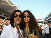 GP ABU DHABI, 13.11.2011- Gara, Fabiana Flosi (BRA), girlfriend of Bernie Ecclestone e Afef Jnifen (TUN), wife of Marco Tronchetti Provera (ITA), Pirelli's President 