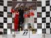 GP ABU DHABI, 13.11.2011- Gara, Lewis Hamilton (GBR), McLaren  Mercedes, MP4-26 vincitore, Fernando Alonso (ESP), Ferrari, F-150 Italia secondo e Jenson Button (GBR), McLaren  Mercedes, MP4-26 terzo 