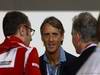 GP ABU DHABI, 13.11.2011- Gara, Stefano Domenicali (ITA), Team Principal, Roberto Mancini (ITA), Manchester City e Piero Ferrari (ITA), vice-president Ferrari  