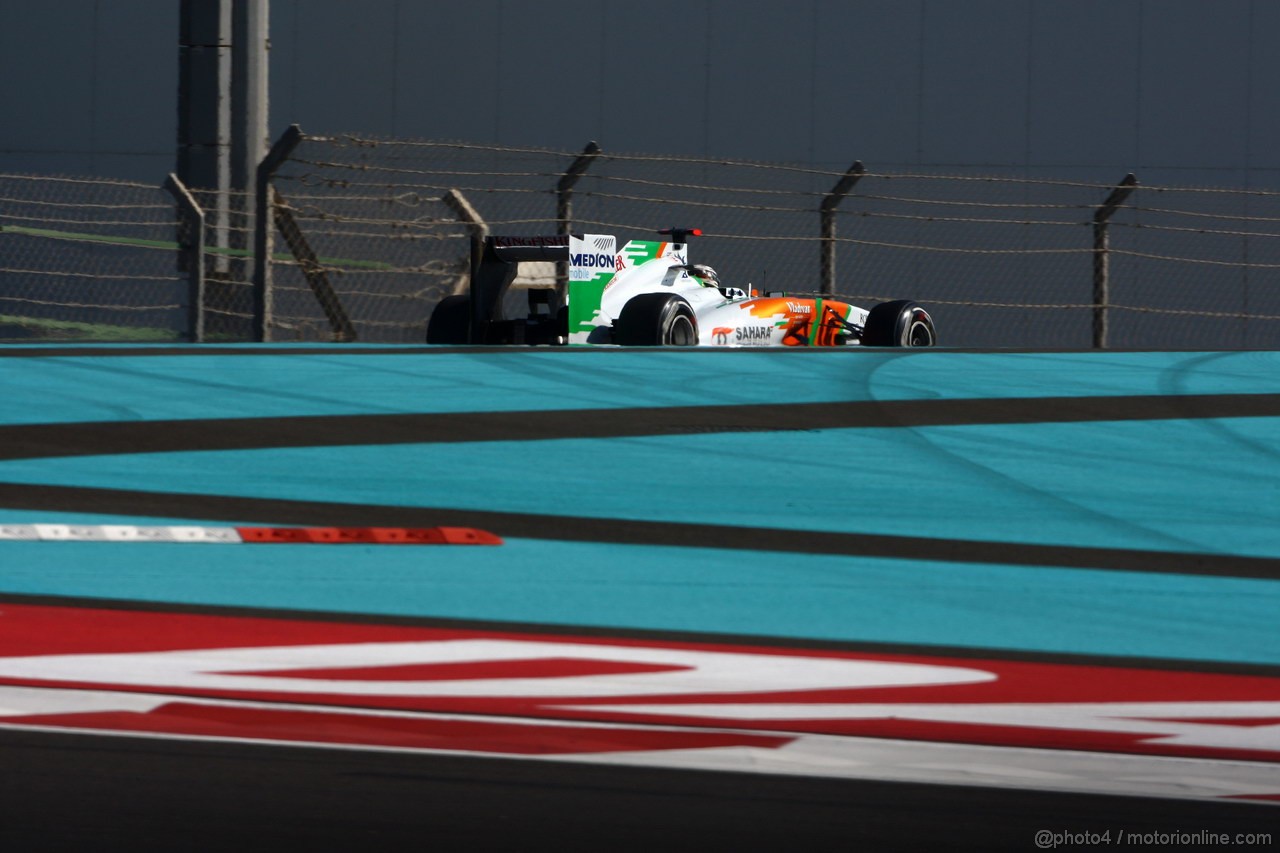 GP ABU DHABI, 12.11.2011- Prove Libere 3, Sabato, Adrian Sutil (GER), Force India F1 Team, VJM04 