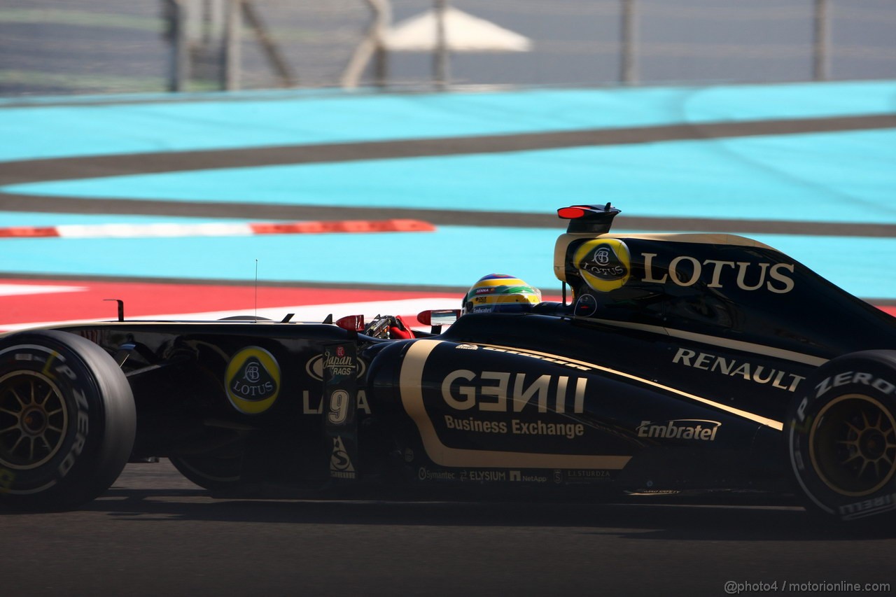 GP ABU DHABI, 12.11.2011- Prove Libere 3, Sabato, Bruno Senna (BRA), Lotus Renault GP R31 