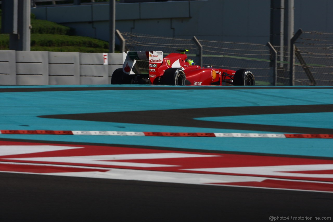 GP ABU DHABI, 12.11.2011- Prove Libere 3, Sabato, Felipe Massa (BRA), Ferrari, F-150 Italia 