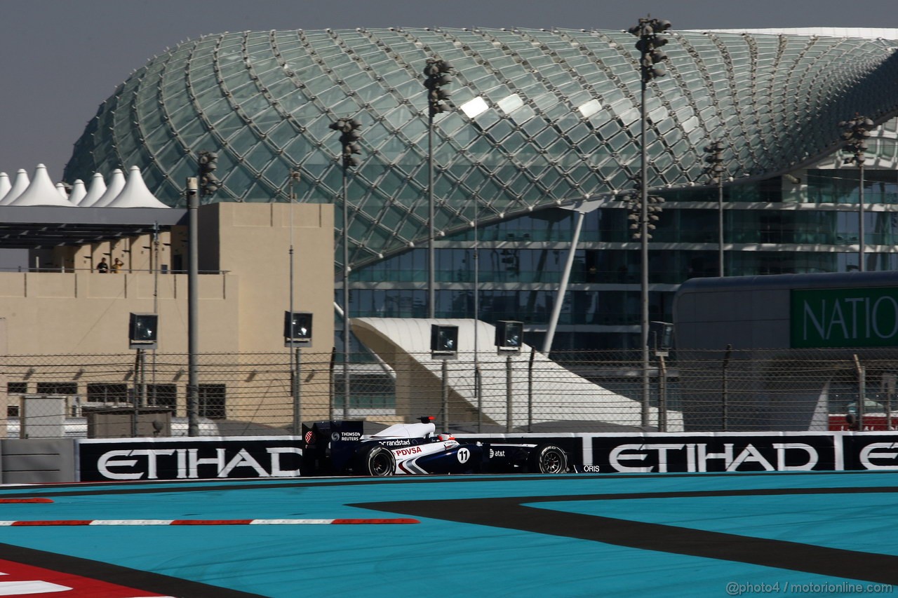 GP ABU DHABI, 12.11.2011- Prove Libere 3, Sabato, Rubens Barrichello (BRA), Williams FW33 