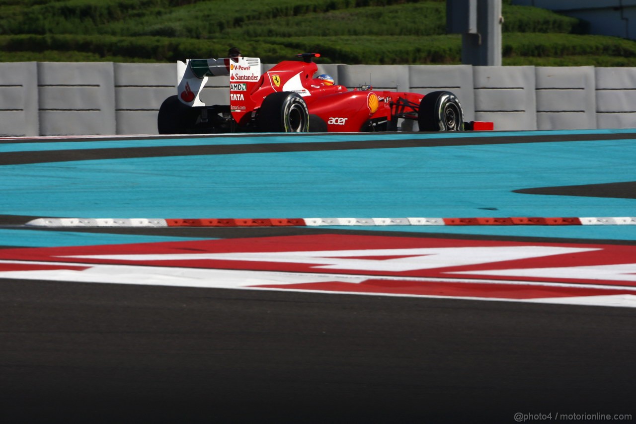 GP ABU DHABI, 12.11.2011- Prove Libere 3, Sabato, Fernando Alonso (ESP), Ferrari, F-150 Italia 