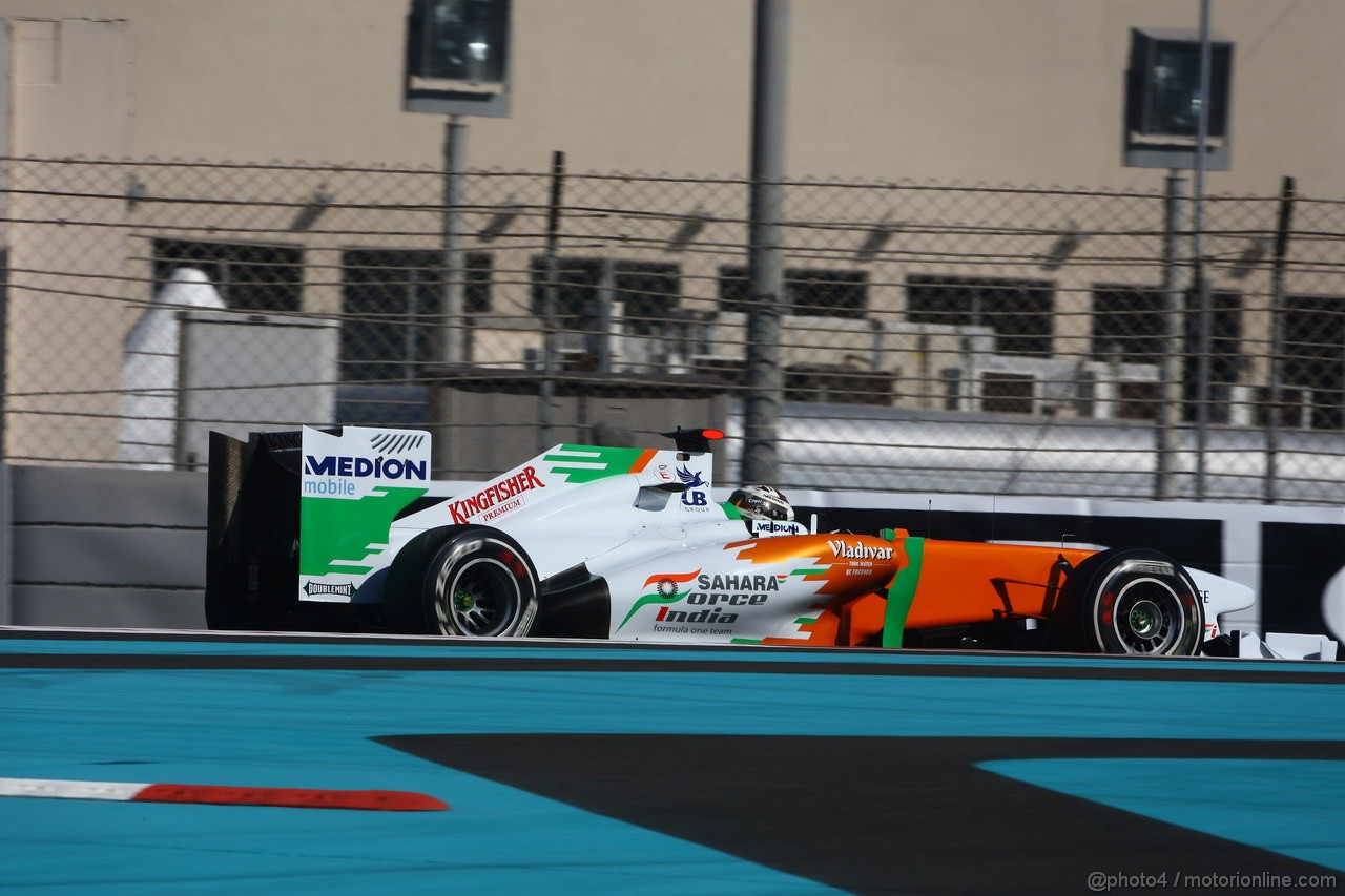 GP ABU DHABI, 12.11.2011- Prove Libere 3, Sabato, Adrian Sutil (GER), Force India F1 Team, VJM04 