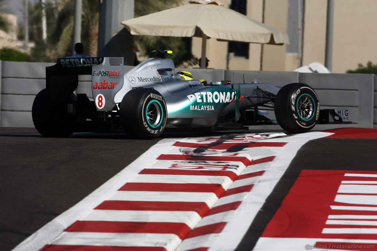 GP ABU DHABI, 12.11.2011- Prove Libere 3, Sabato, Nico Rosberg (GER), Mercedes GP Petronas F1 Team, MGP W02 