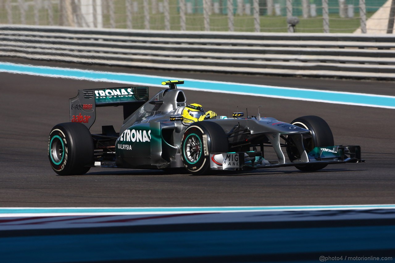 GP ABU DHABI, 12.11.2011- Prove Libere 3, Sabato, Nico Rosberg (GER), Mercedes GP Petronas F1 Team, MGP W02 