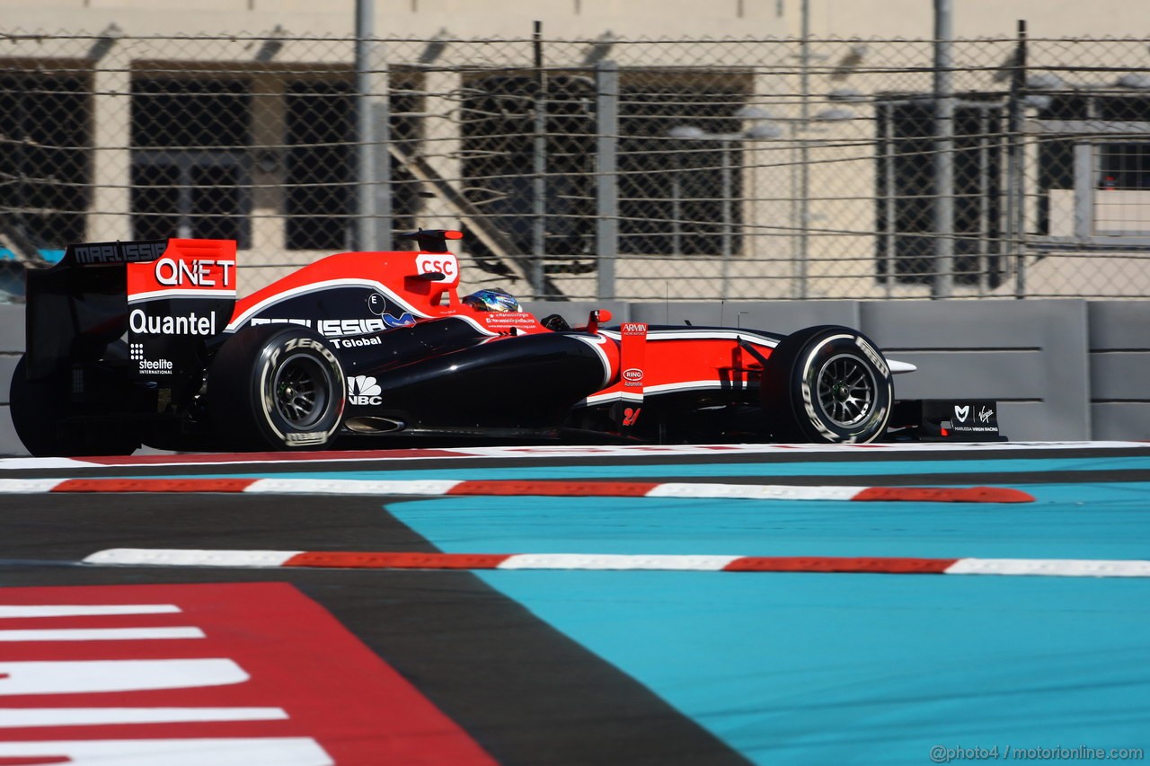 GP ABU DHABI, 12.11.2011- Prove Libere 3, Sabato, Timo Glock (GER), Marussia Virgin Racing VR-02 