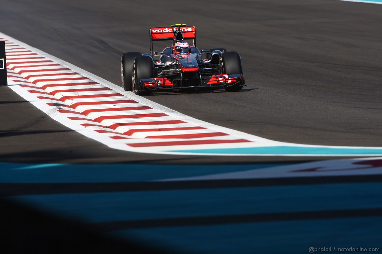GP ABU DHABI, 12.11.2011- Prove Libere 3, Sabato, Jenson Button (GBR), McLaren  Mercedes, MP4-26 