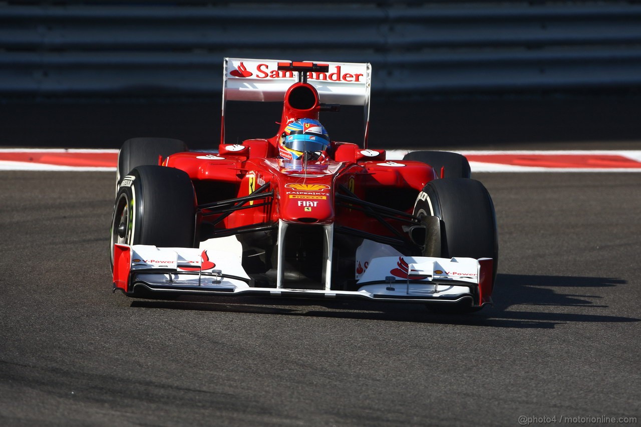 GP ABU DHABI, 12.11.2011- Prove Libere 3, Sabato, Fernando Alonso (ESP), Ferrari, F-150 Italia 
