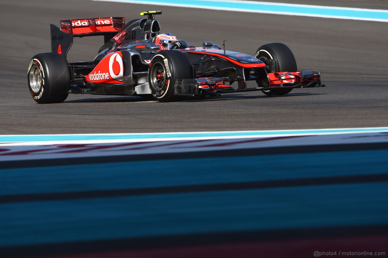 GP ABU DHABI, 12.11.2011- Prove Libere 3, Sabato, Jenson Button (GBR), McLaren  Mercedes, MP4-26 