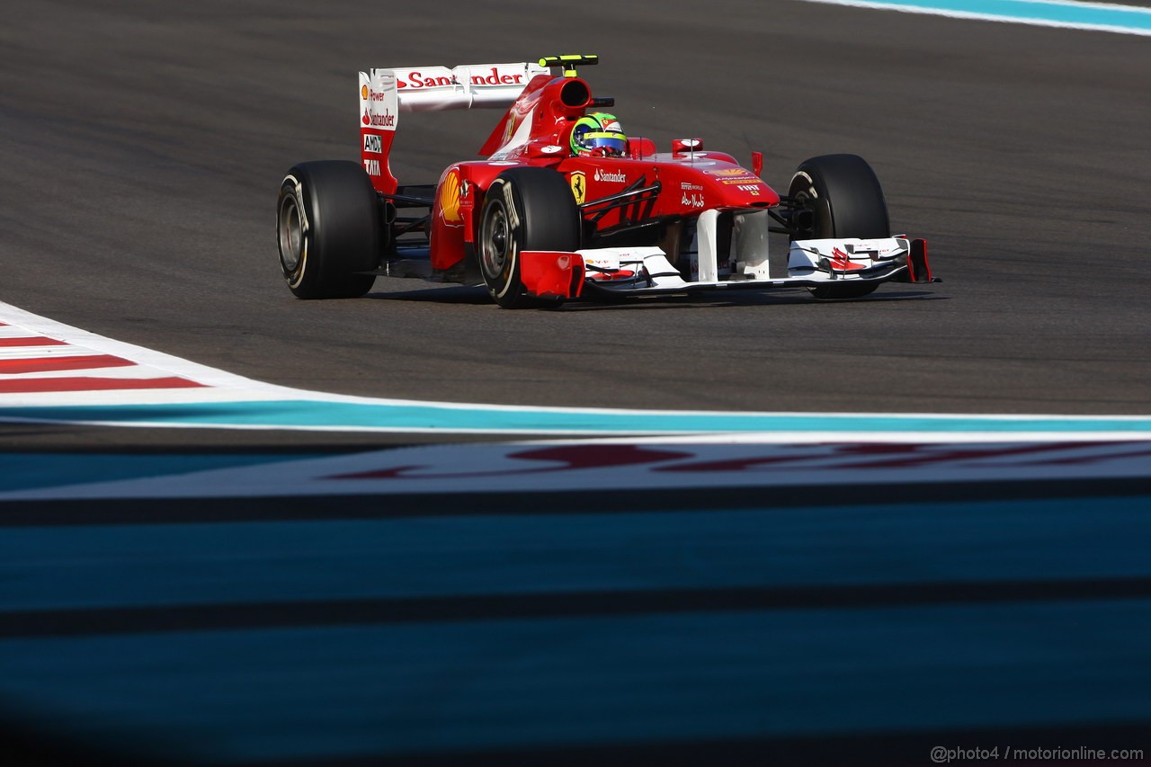 GP ABU DHABI, 12.11.2011- Prove Libere 3, Sabato, Felipe Massa (BRA), Ferrari, F-150 Italia 