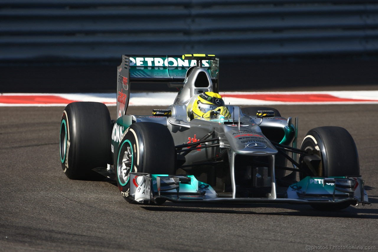 GP ABU DHABI, 12.11.2011- Prove Libere 3, Sabato, Nico Rosberg (GER), Mercedes GP Petronas F1 Team, MGP W02 