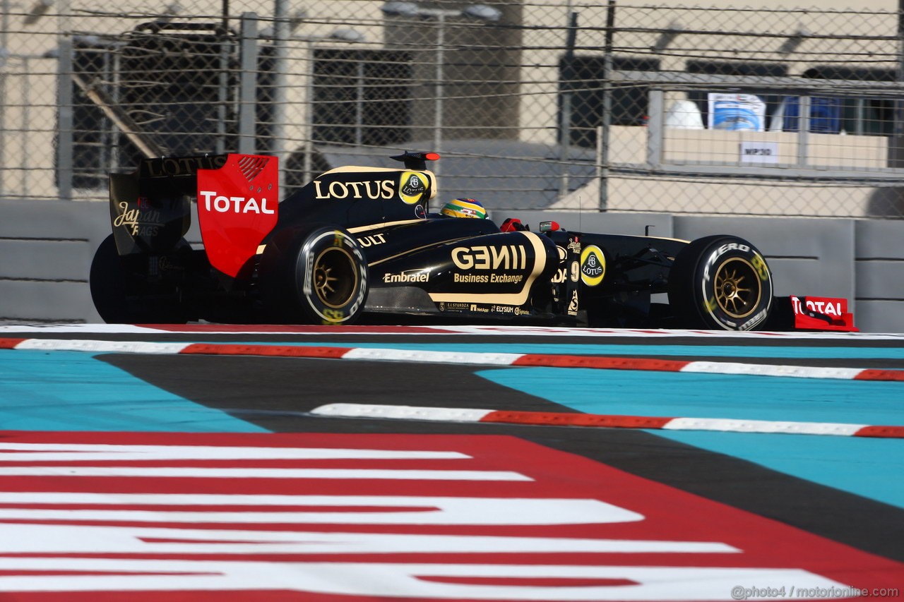 GP ABU DHABI, 12.11.2011- Prove Libere 3, Sabato, Bruno Senna (BRA), Lotus Renault GP R31 