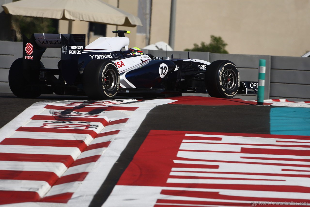 GP ABU DHABI, 12.11.2011- Prove Libere 3, Sabato, Pastor Maldonado (VEN), Williams FW33 