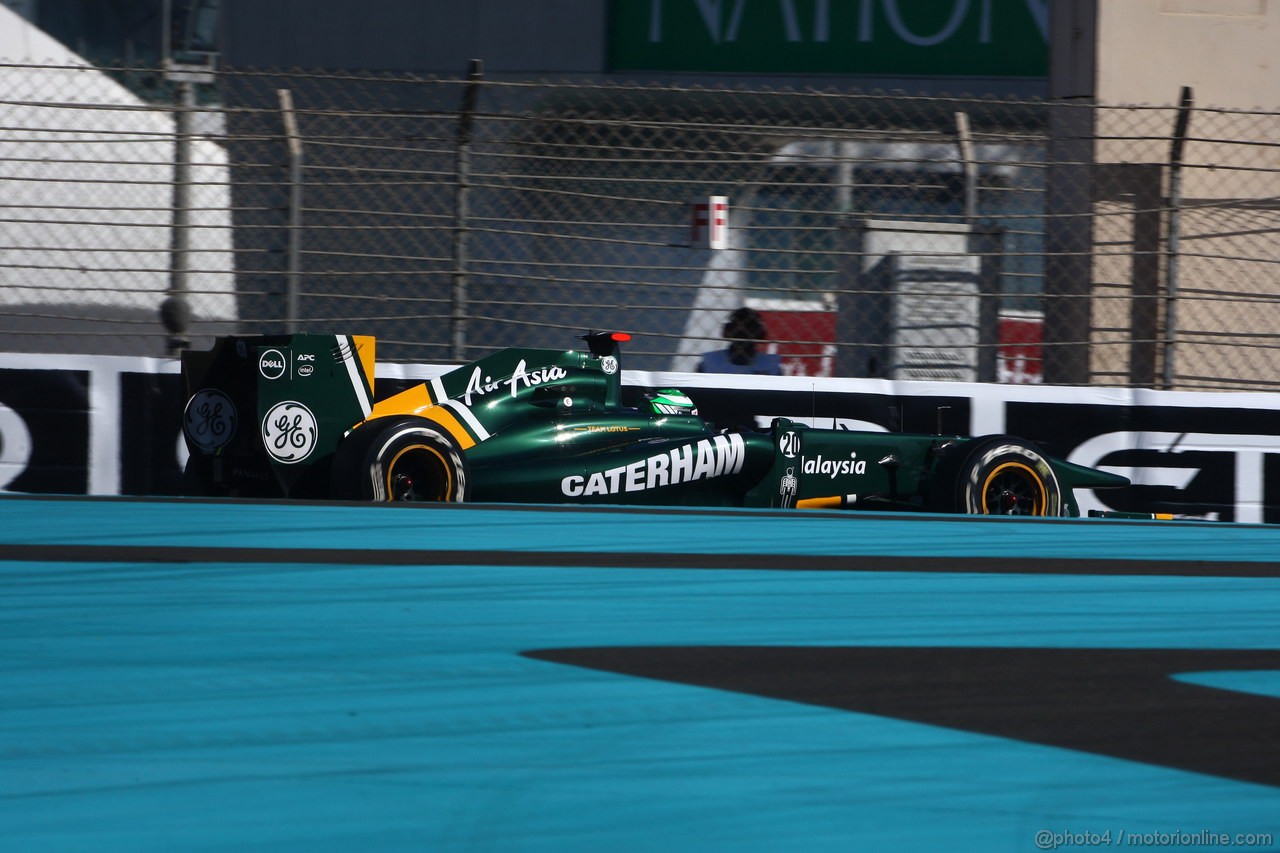 GP ABU DHABI, 12.11.2011- Prove Libere 3, Sabato, Heikki Kovalainen (FIN), Team Lotus, TL11 