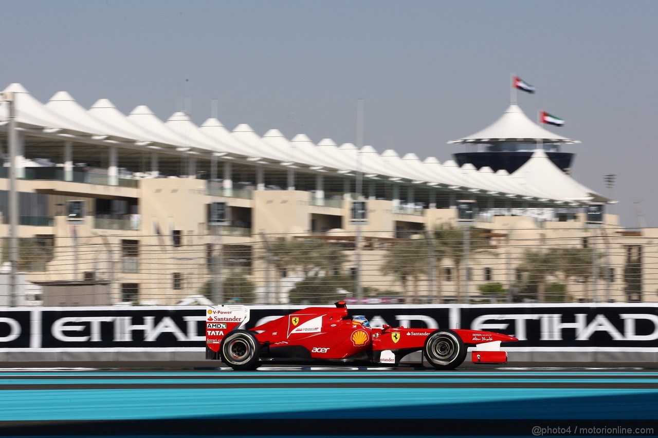 GP ABU DHABI, 12.11.2011- Prove Libere 3, Sabato, Fernando Alonso (ESP), Ferrari, F-150 Italia 