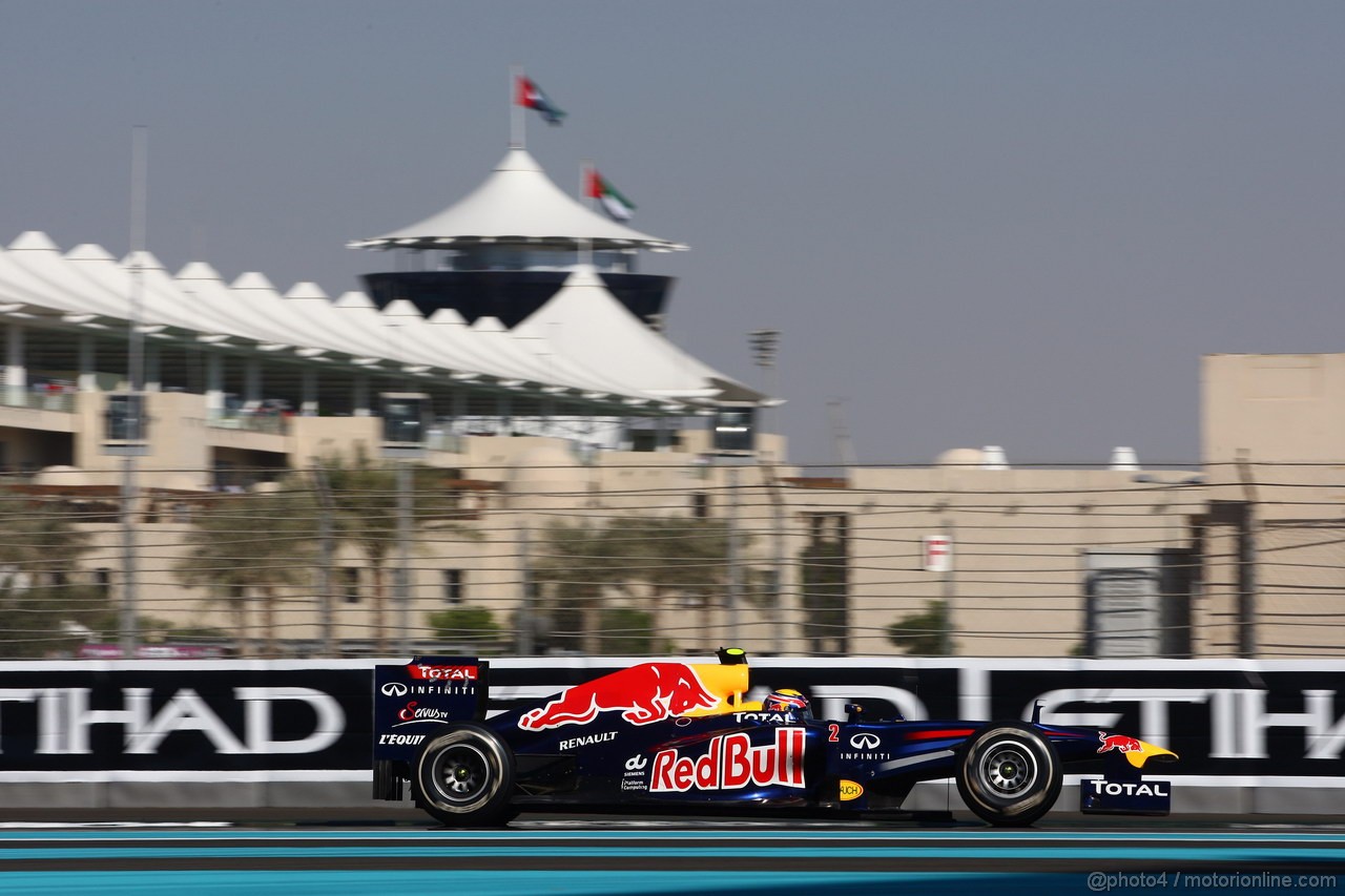GP ABU DHABI, 12.11.2011- Prove Libere 3, Sabato, Mark Webber (AUS), Red Bull Racing, RB7 