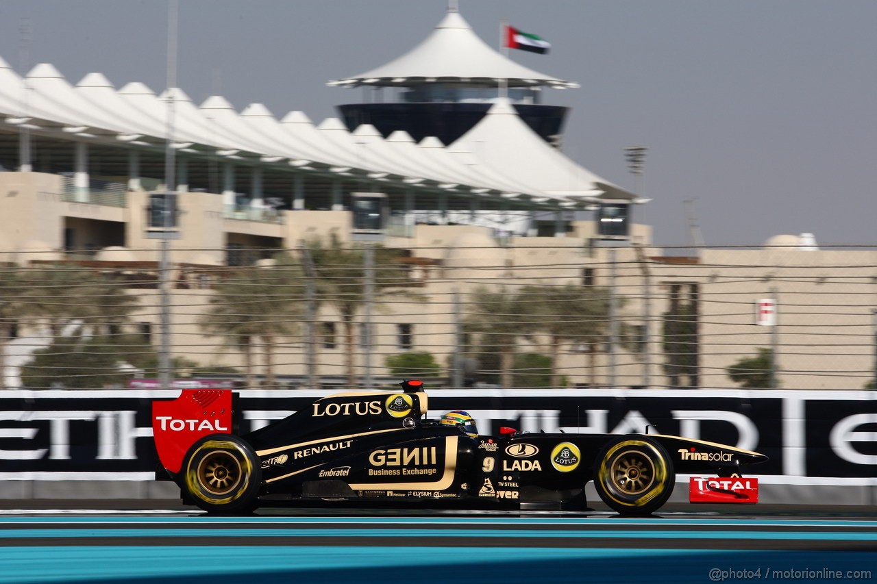 GP ABU DHABI, 12.11.2011- Prove Libere 3, Sabato, Bruno Senna (BRA), Lotus Renault GP R31 