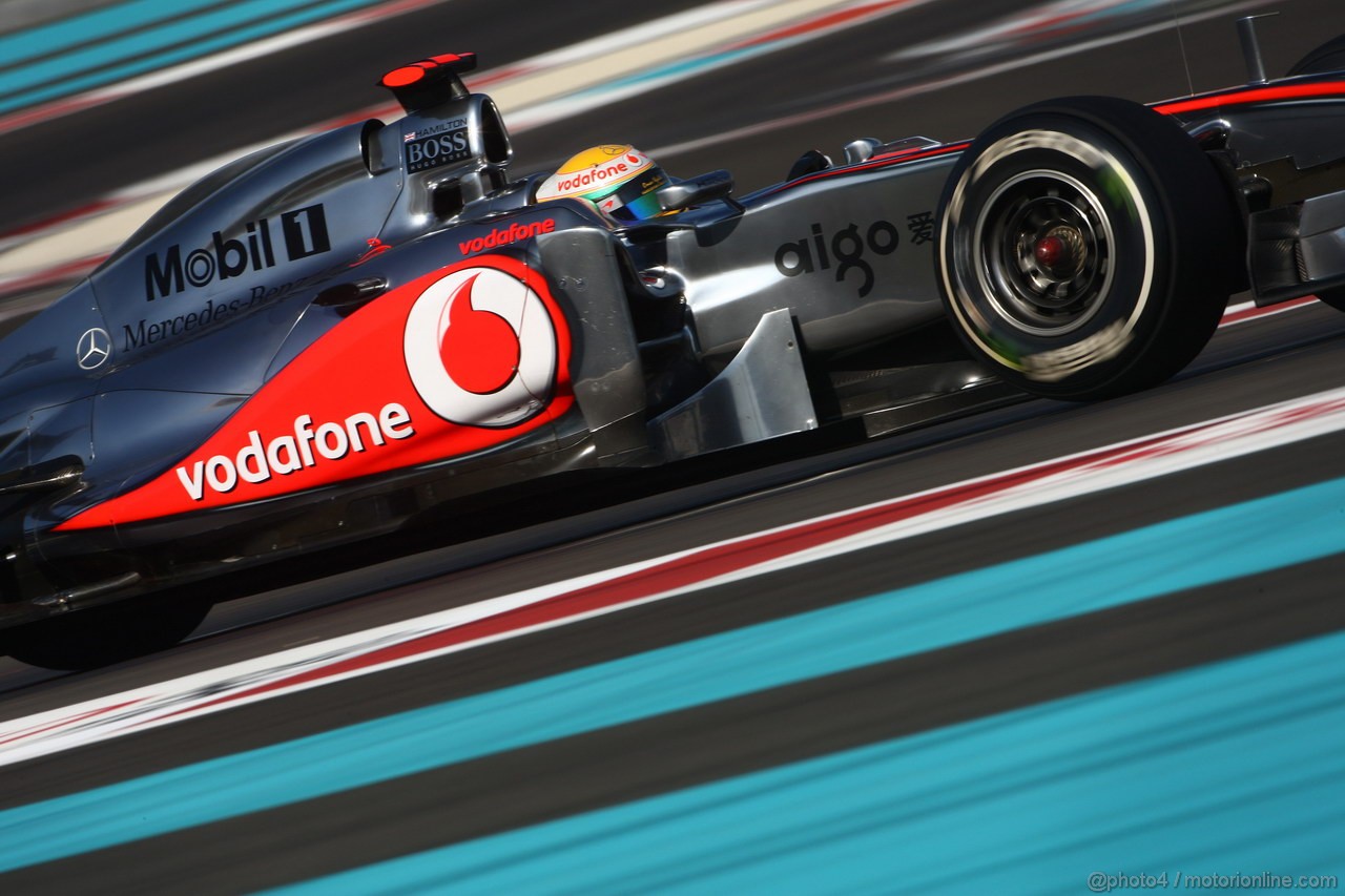 GP ABU DHABI, 12.11.2011- Prove Libere 3, Sabato, Lewis Hamilton (GBR), McLaren  Mercedes, MP4-26 