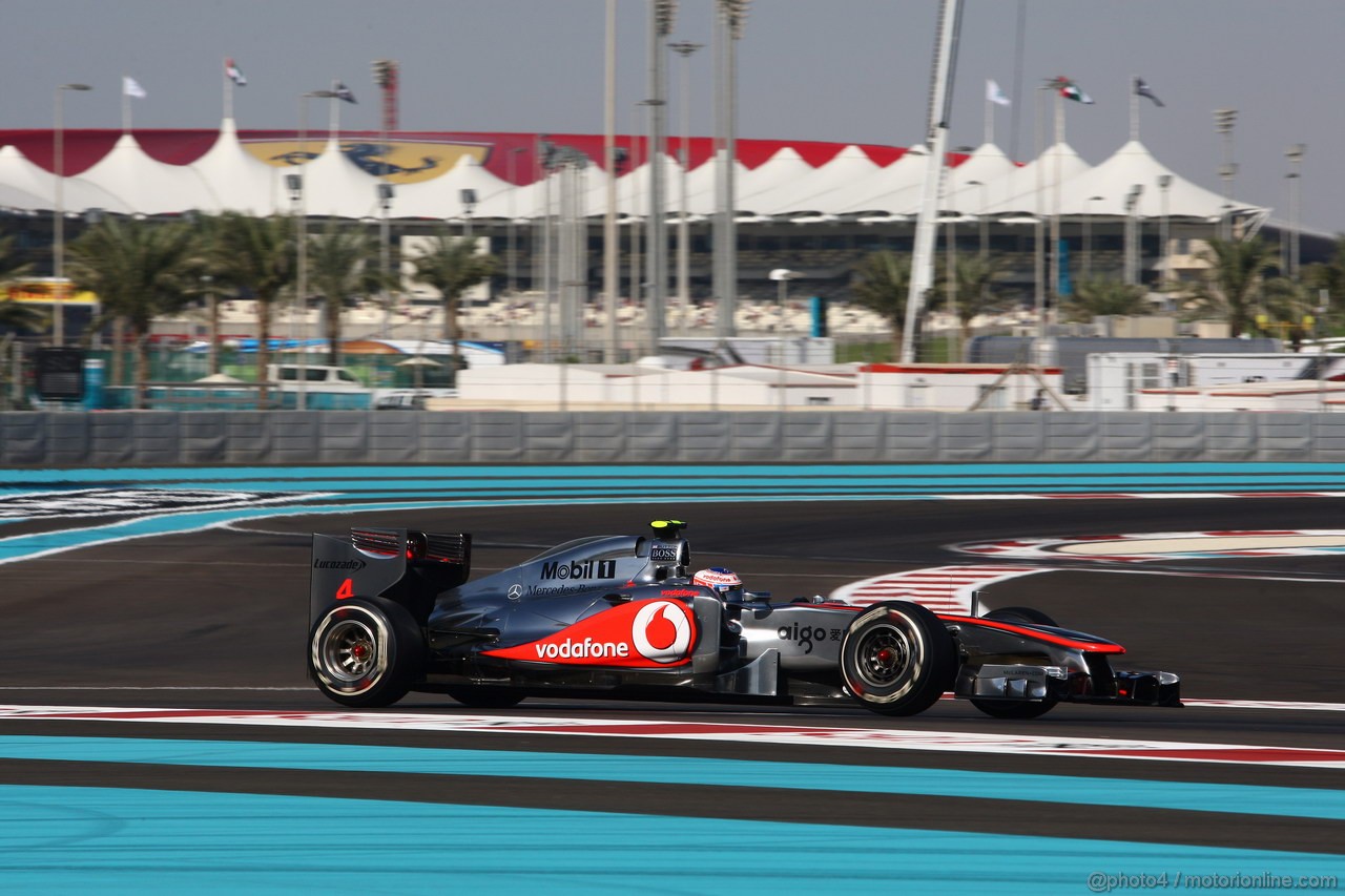 GP ABU DHABI, 12.11.2011- Prove Libere 3, Sabato, Jenson Button (GBR), McLaren  Mercedes, MP4-26 