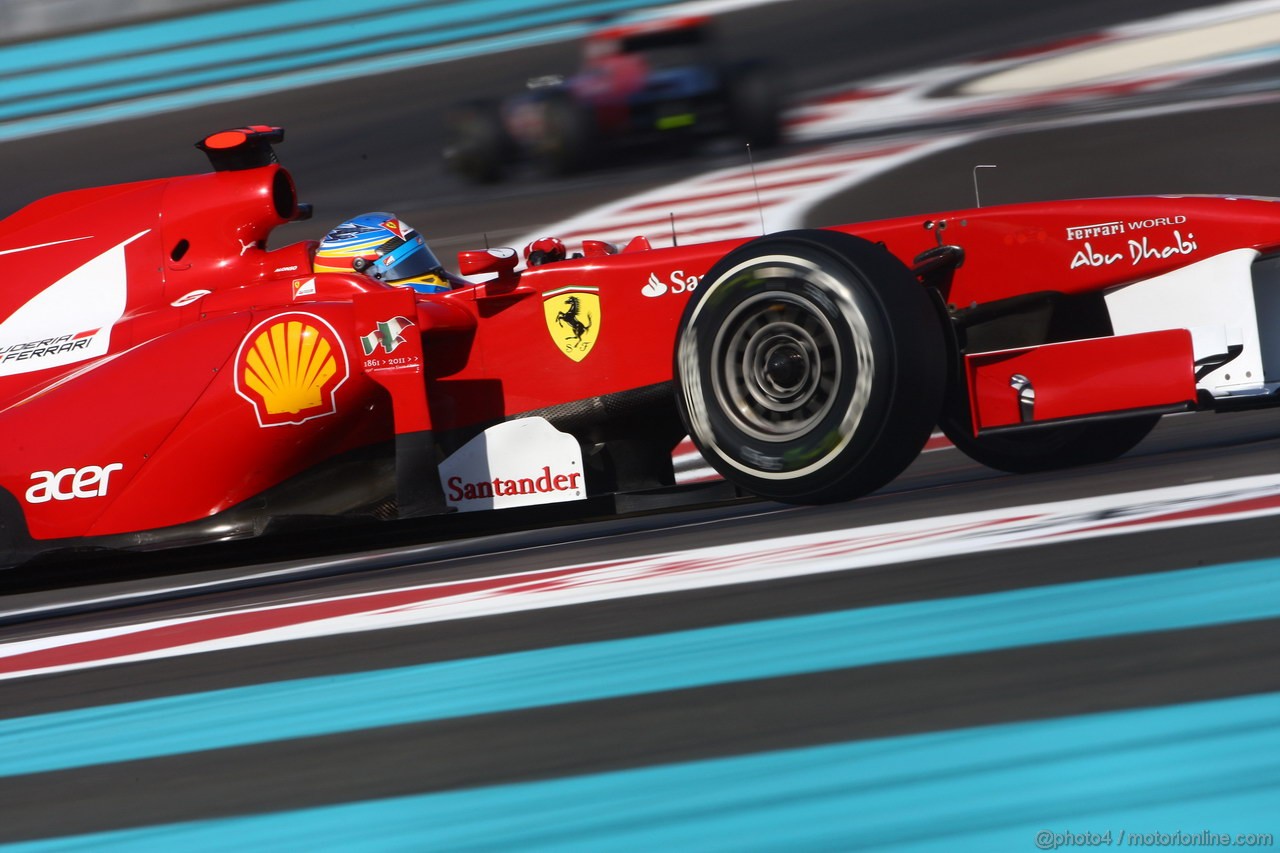 GP ABU DHABI, 12.11.2011- Prove Libere 3, Sabato, Fernando Alonso (ESP), Ferrari, F-150 Italia 
