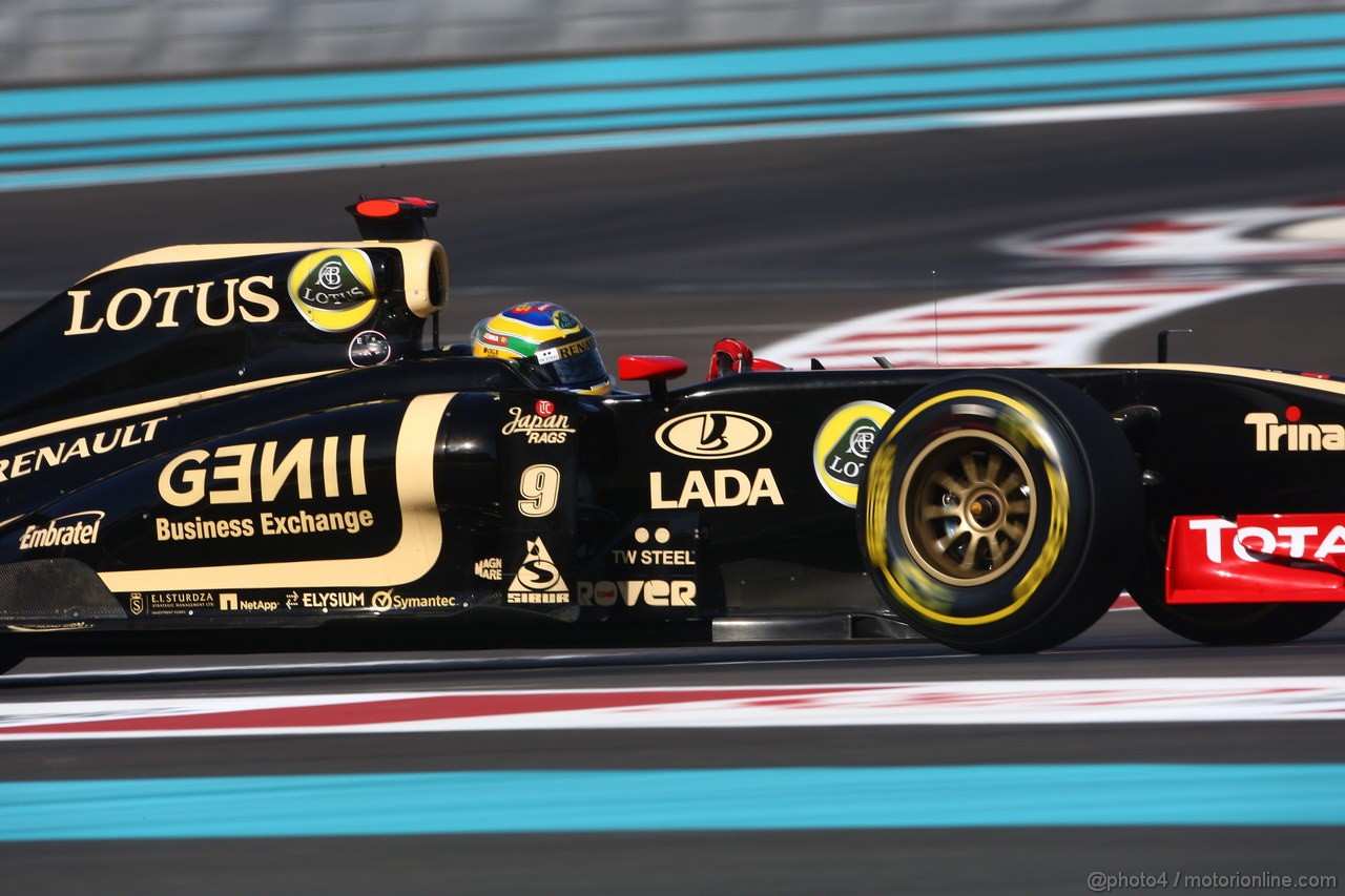 GP ABU DHABI, 12.11.2011- Prove Libere 3, Sabato, Bruno Senna (BRA), Lotus Renault GP R31 