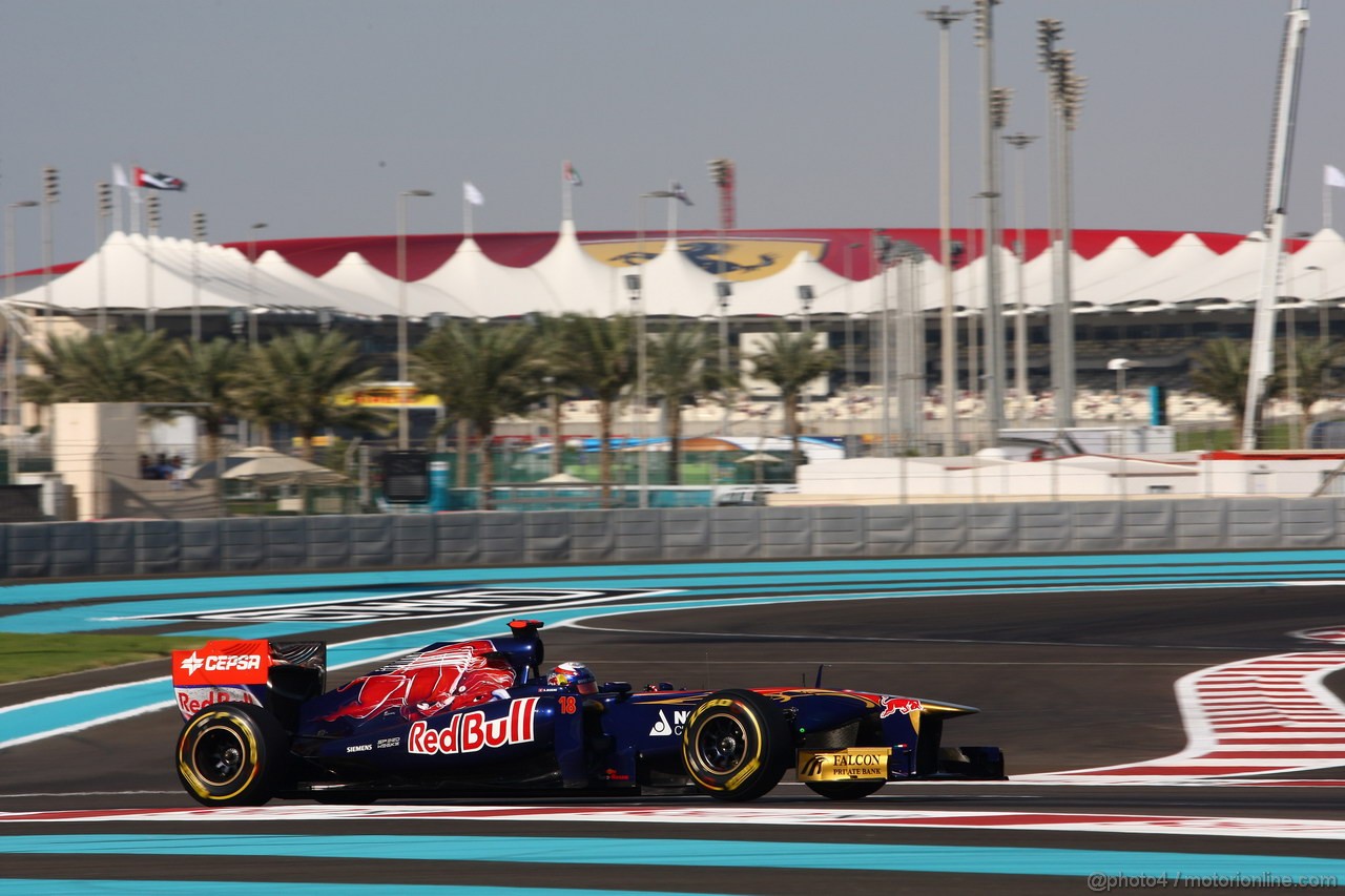 GP ABU DHABI, 12.11.2011- Prove Libere 3, Sabato, S�bastien Buemi (SUI), Scuderia Toro Rosso, STR6 