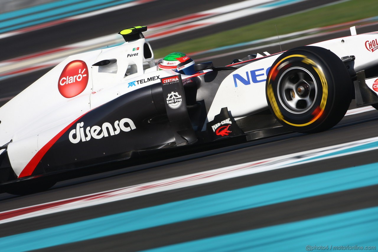GP ABU DHABI, 12.11.2011- Prove Libere 3, Sabato, Sergio P�rez (MEX), Sauber F1 Team C30 