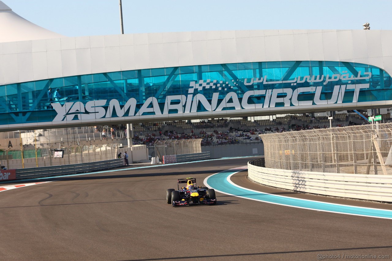 GP ABU DHABI, 12.11.2011- Prove Libere 3, Sabato, Mark Webber (AUS), Red Bull Racing, RB7 