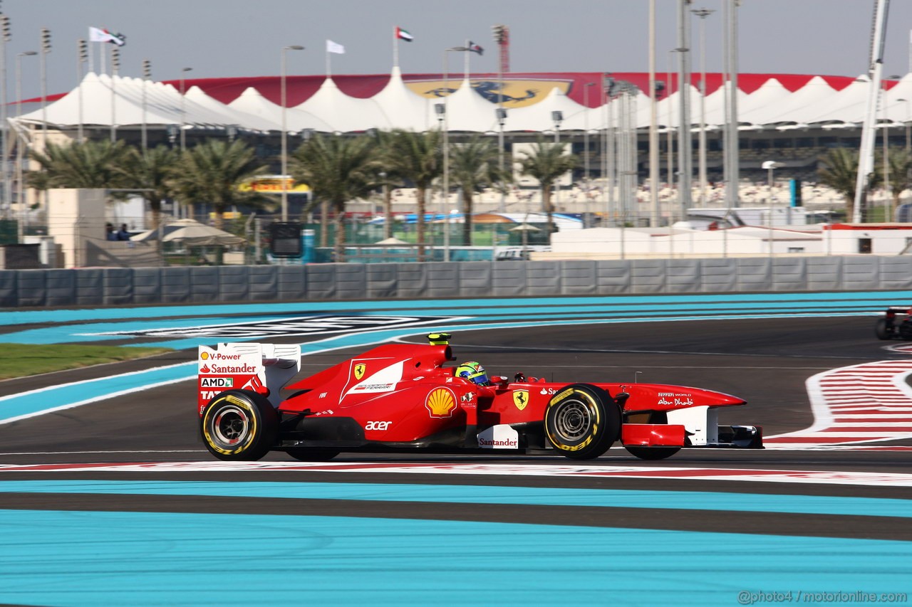 GP ABU DHABI, 12.11.2011- Prove Libere 3, Sabato, Felipe Massa (BRA), Ferrari, F-150 Italia 