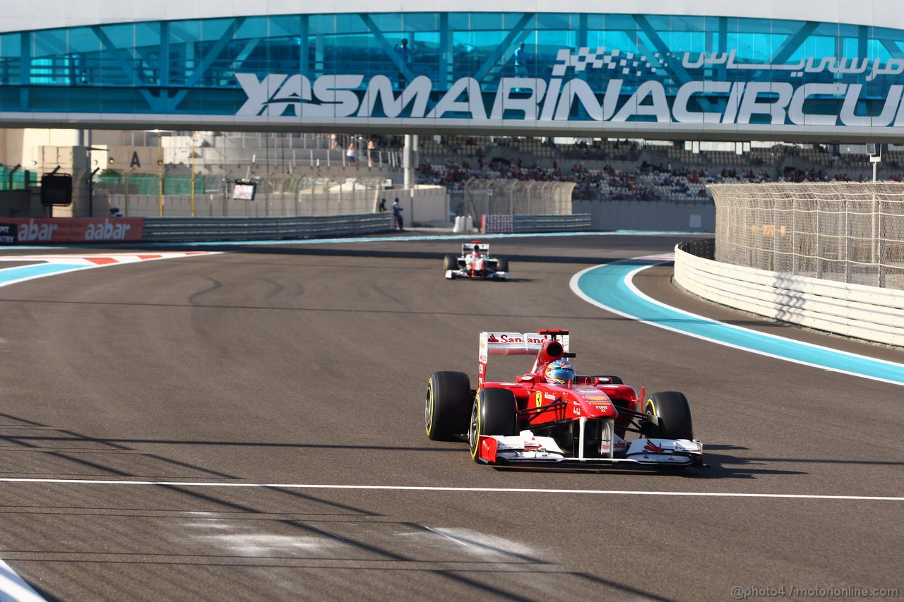 GP ABU DHABI, 12.11.2011- Prove Libere 3, Sabato, Fernando Alonso (ESP), Ferrari, F-150 Italia 