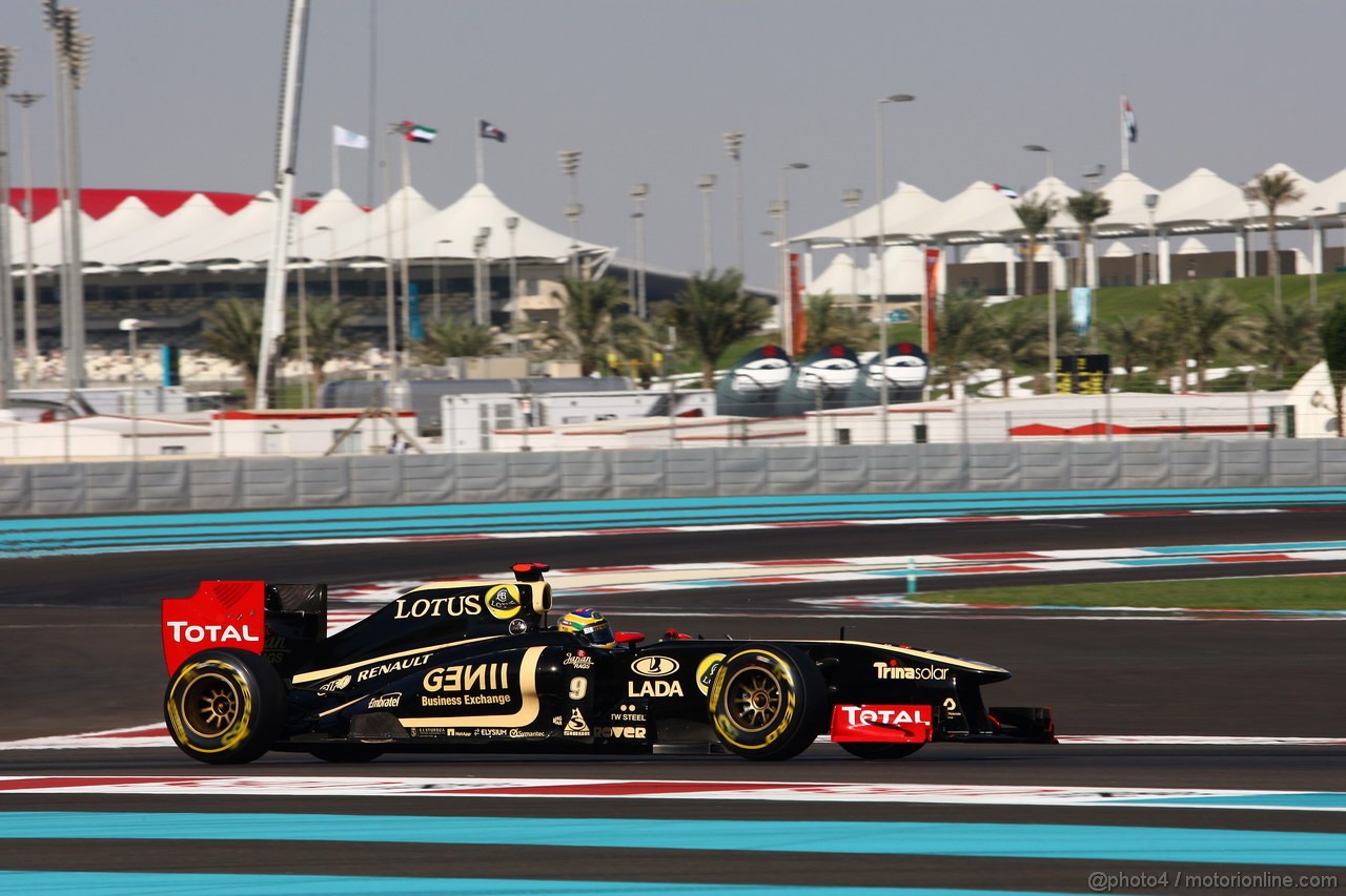 GP ABU DHABI, 12.11.2011- Prove Libere 3, Sabato, Bruno Senna (BRA), Lotus Renault GP R31 