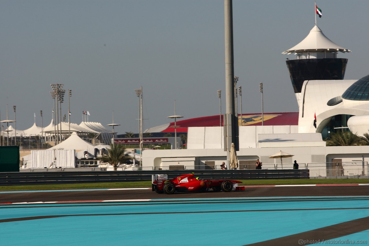 GP ABU DHABI, 12.11.2011- Prove Libere 3, Sabato, Felipe Massa (BRA), Ferrari, F-150 Italia 