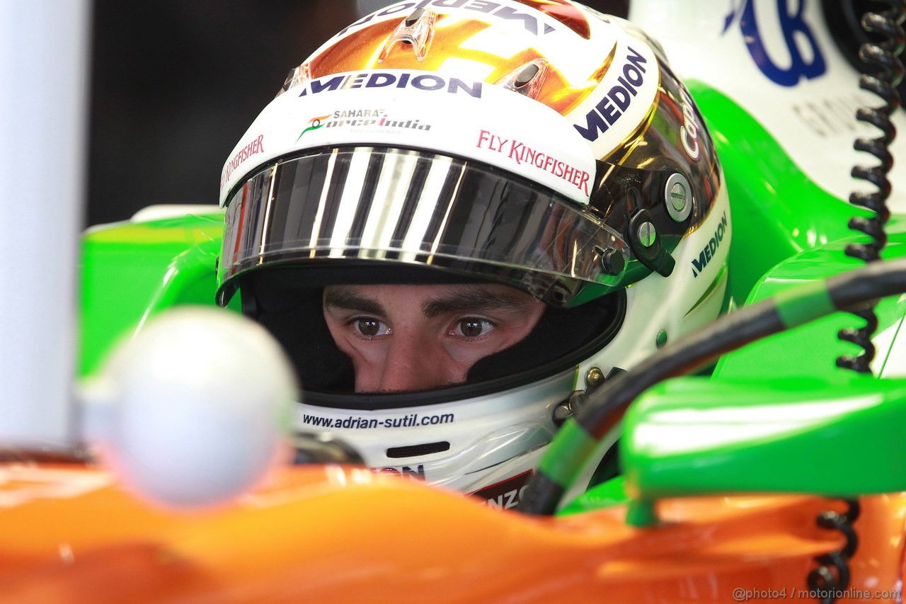 GP ABU DHABI, 12.11.2011- Prove Libere 3, Sabato, Adrian Sutil (GER), Force India F1 Team, VJM04 