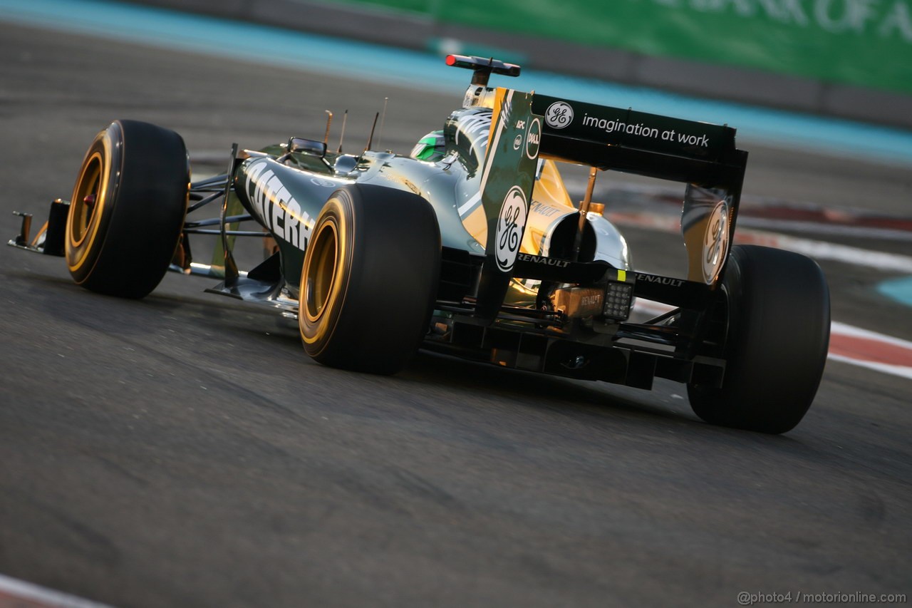 GP ABU DHABI, 12.11.2011- Qualifiche, Heikki Kovalainen (FIN), Team Lotus, TL11 