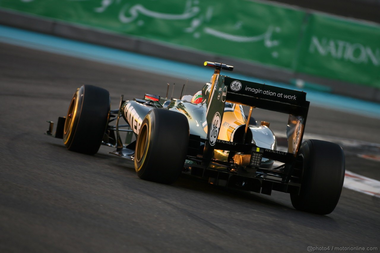GP ABU DHABI, 12.11.2011- Qualifiche, Jarno Trulli (ITA), Team Lotus, TL11 