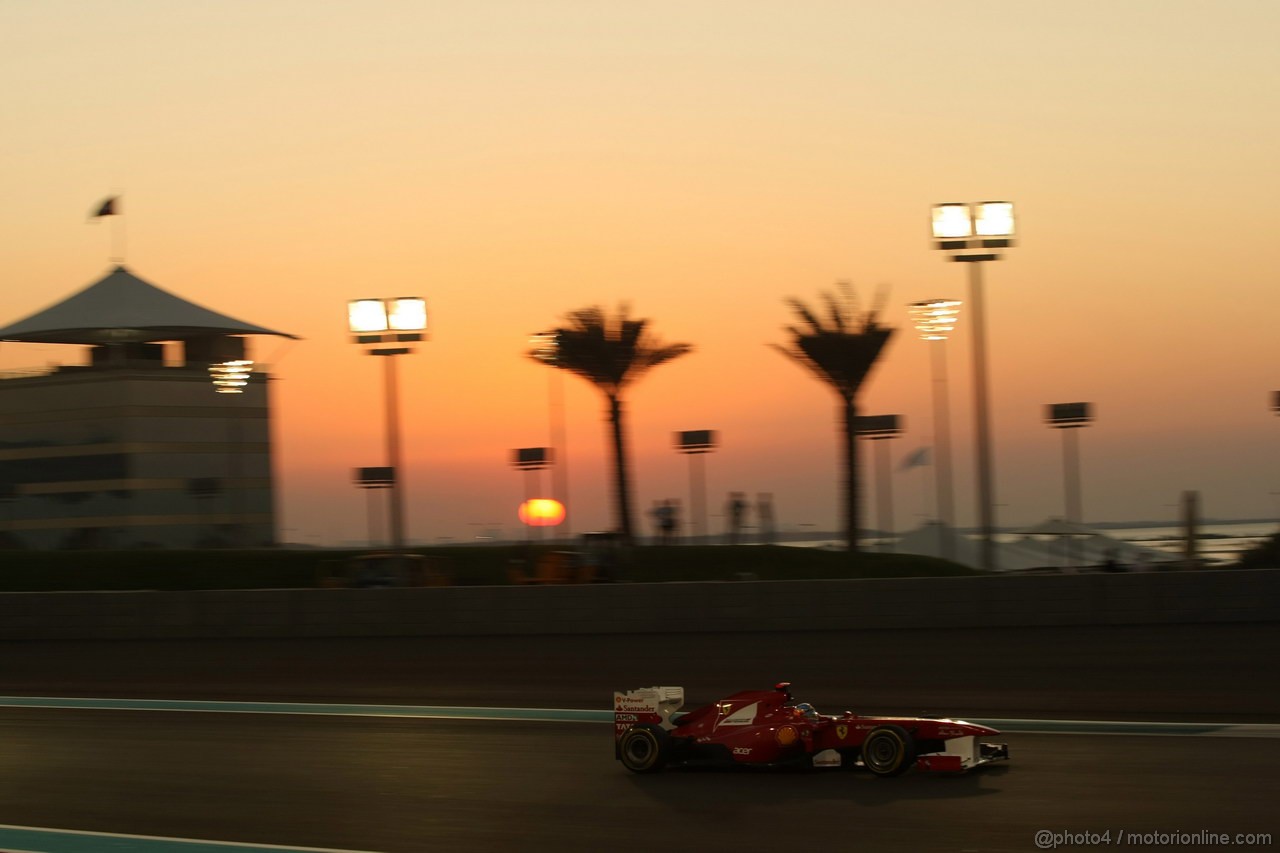 GP ABU DHABI, 12.11.2011- Qualifiche, Fernando Alonso (ESP), Ferrari, F-150 Italia 