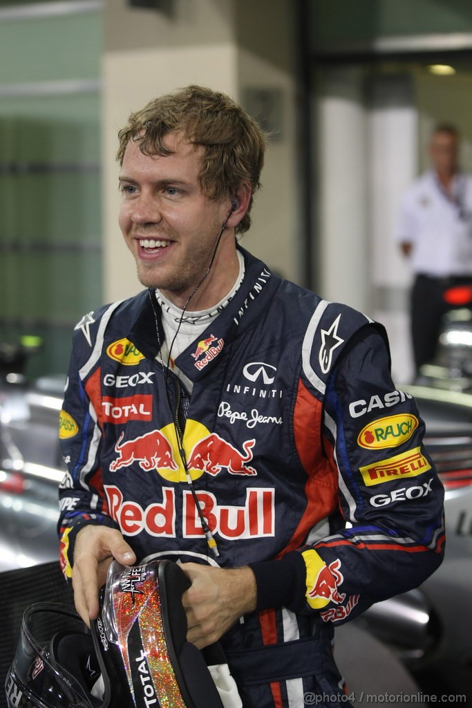 GP ABU DHABI, 12.11.2011- Qualifiche, Sebastian Vettel (GER), Red Bull Racing, RB7 pole position 
