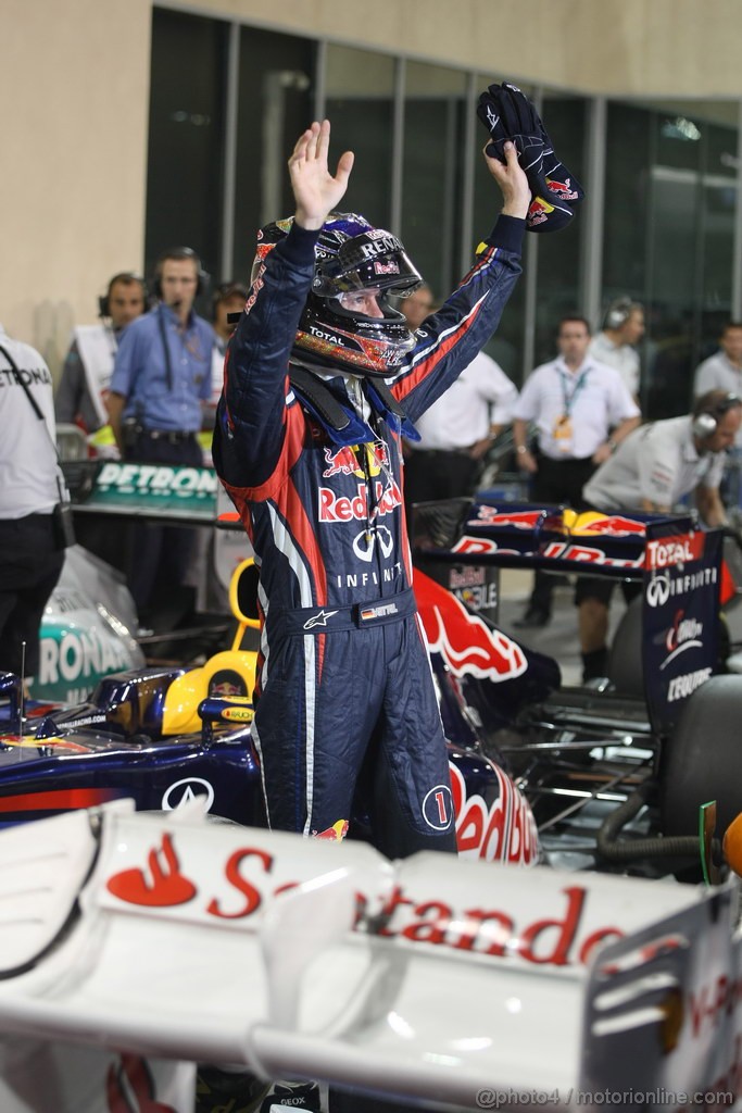 GP ABU DHABI, 12.11.2011- Qualifiche, Sebastian Vettel (GER), Red Bull Racing, RB7 pole position 