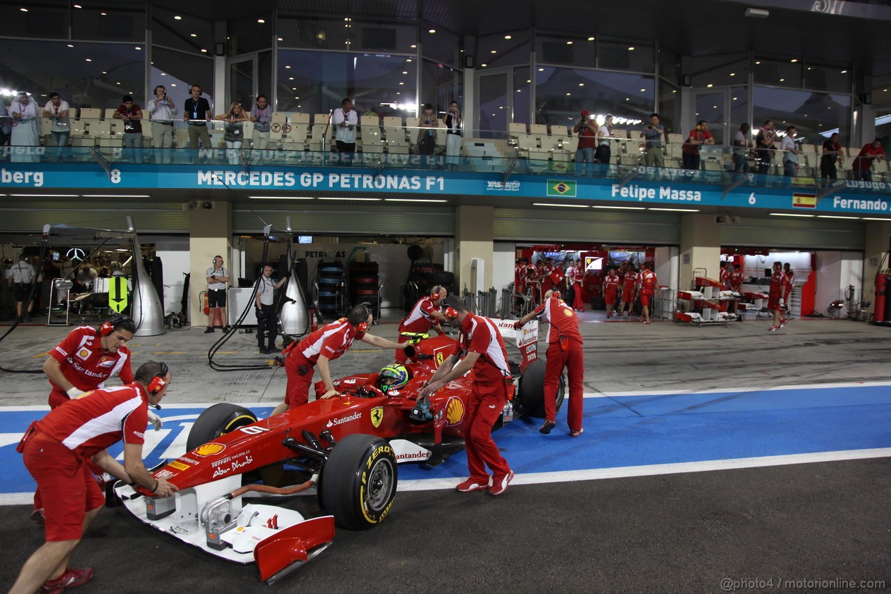 GP ABU DHABI, 12.11.2011- Qualifiche, Felipe Massa (BRA), Ferrari, F-150 Italia 