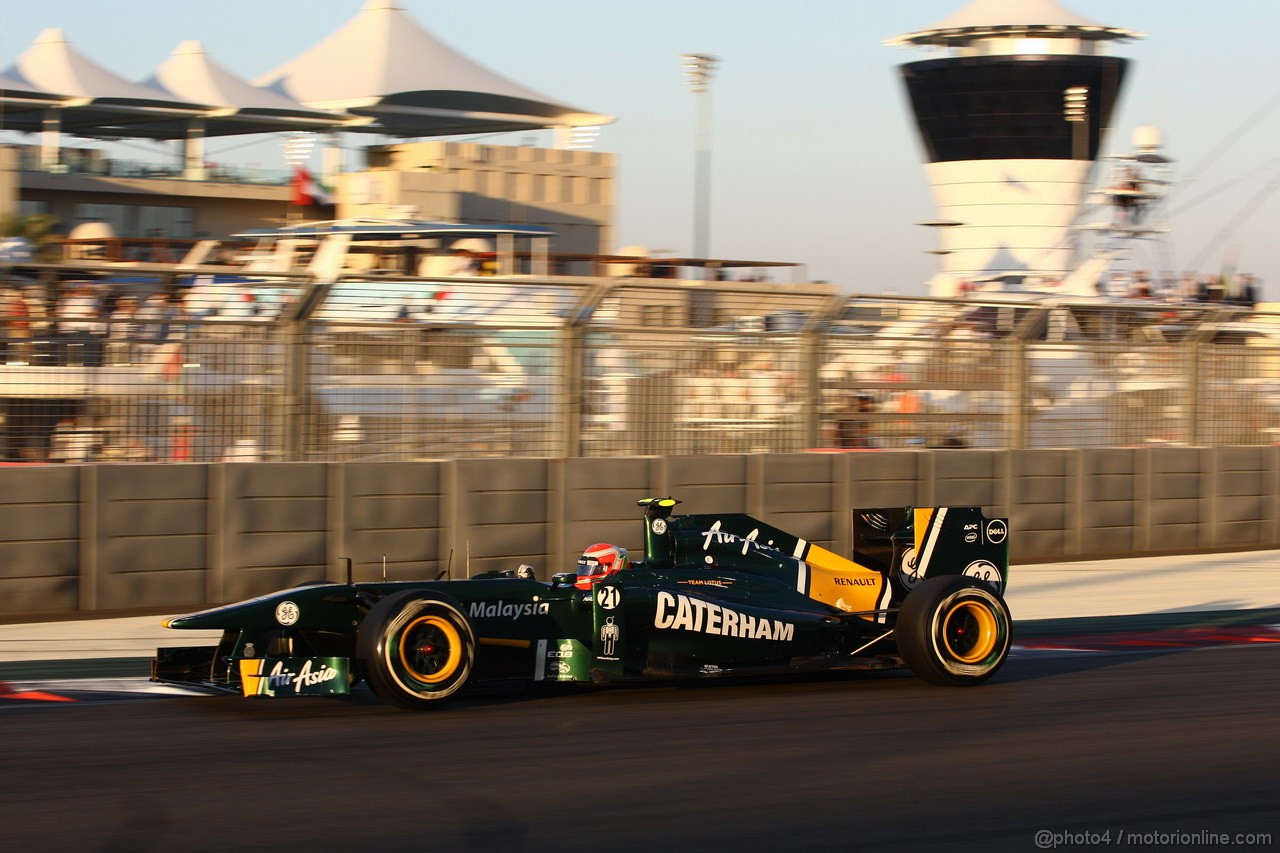 GP ABU DHABI, 12.11.2011- Qualifiche, Jarno Trulli (ITA), Team Lotus, TL11 