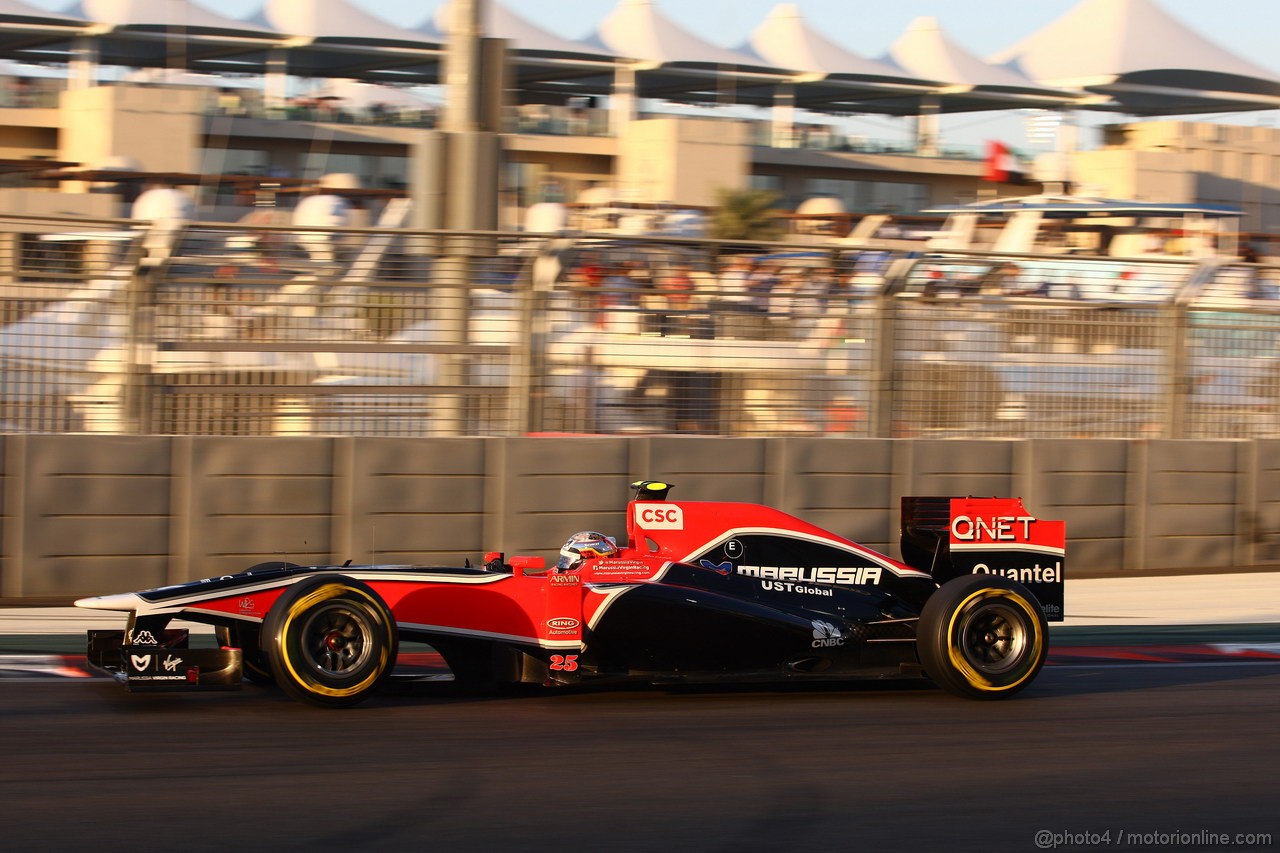 GP ABU DHABI, 12.11.2011- Qualifiche, Jerome D'Ambrosio (BEL), Marussia Virgin Racing VR-02 