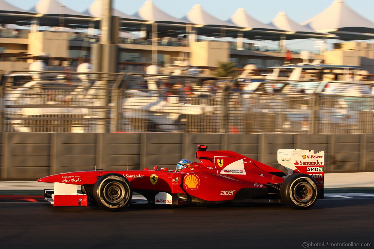 GP ABU DHABI, 12.11.2011- Qualifiche, Fernando Alonso (ESP), Ferrari, F-150 Italia 